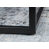 Diivanilaud ELEGANCE valge marmor / must, 90x60xH45 cm