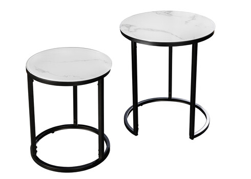 Abilaudade komplekt ELEGANCE valge marmor / must