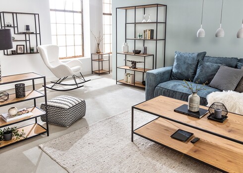 Abilaud SLIM LINE metsik tamm / must, 43x35xH63 cm