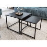 Diivanilaudade komplekt SLIM LINE must, 2 tk