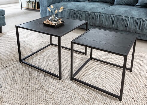 Diivanilaudade komplekt SLIM LINE must, 2 tk