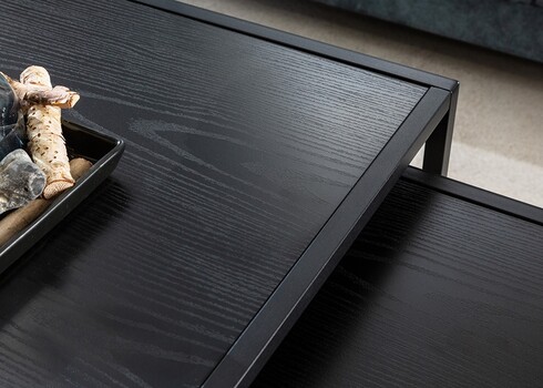 Diivanilaudade komplekt SLIM LINE must, 2 tk