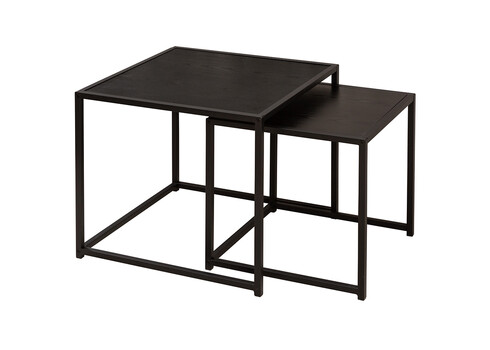 Diivanilaudade komplekt SLIM LINE must, 2 tk