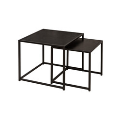 Diivanilaudade komplekt SLIM LINE must, 2 tk