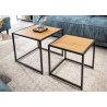 Diivanilaudade komplekt SLIM LINE metsik tamm / must, 2 tk