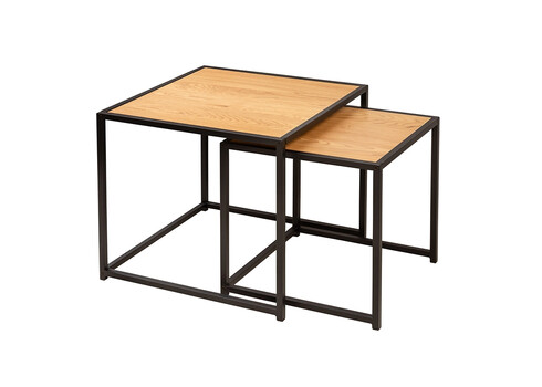 Diivanilaudade komplekt SLIM LINE metsik tamm / must, 2 tk