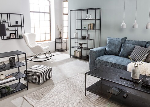 Diivanilaud SLIM LINE must, 120x60xH45 cm