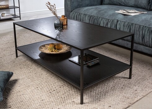 Diivanilaud SLIM LINE must, 120x60xH45 cm