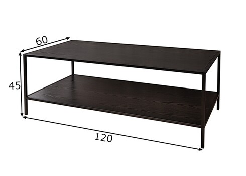 Diivanilaud SLIM LINE must, 120x60xH45 cm