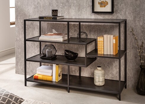 Riiul SLIM LINE must, 114x35xH79 cm