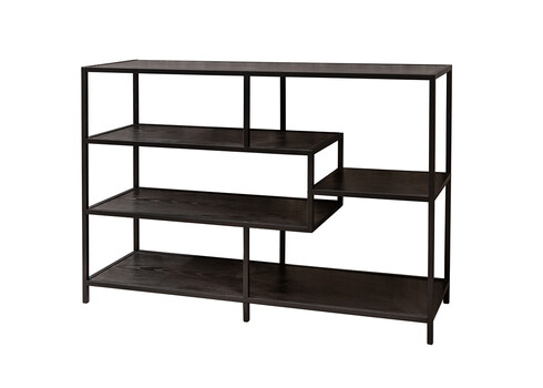 Riiul SLIM LINE must, 114x35xH79 cm