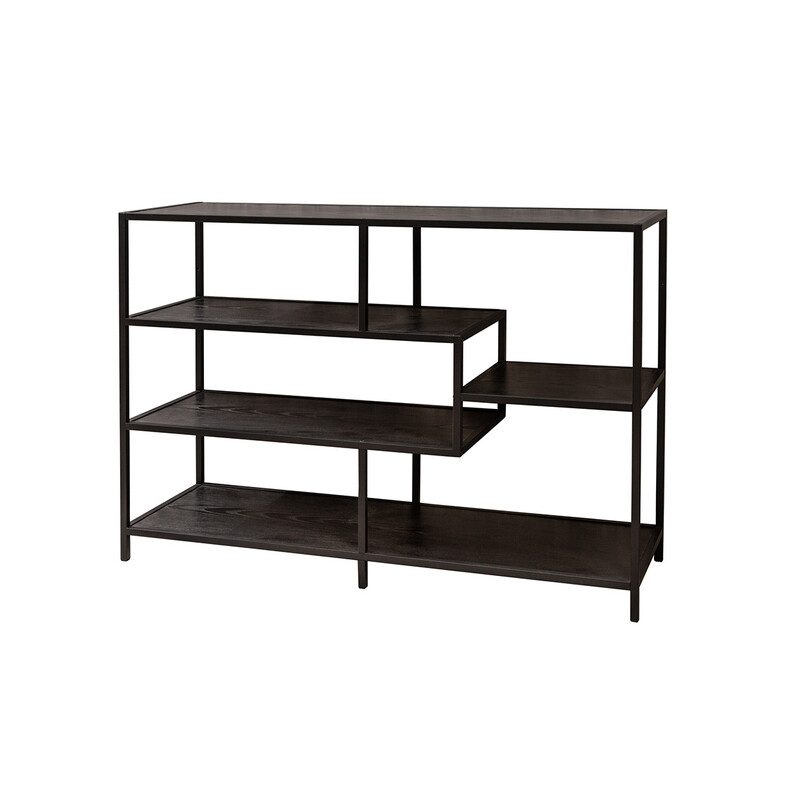 Riiul SLIM LINE must, 114x35xH79 cm