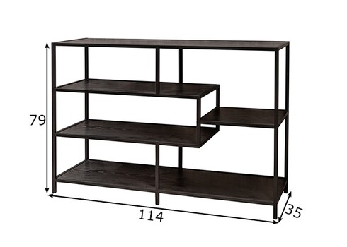 Riiul SLIM LINE must, 114x35xH79 cm