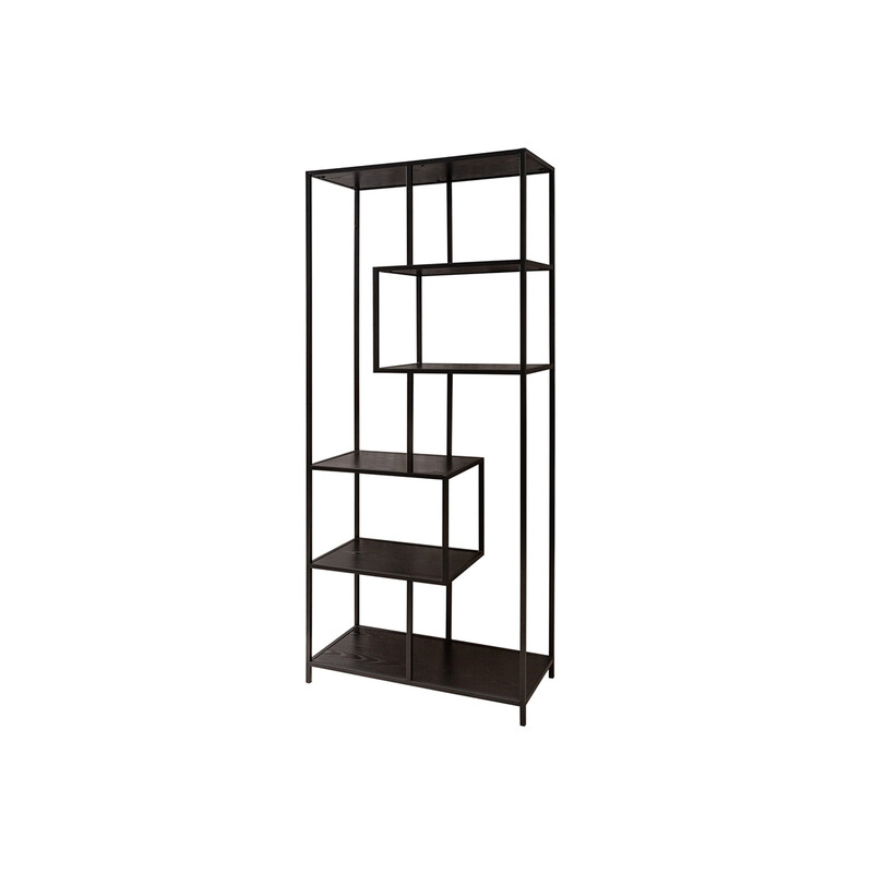 Riiul SLIM LINE must, 77x35xH185 cm