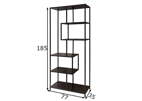 Riiul SLIM LINE must, 77x35xH185 cm
