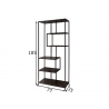 Riiul SLIM LINE must, 77x35xH185 cm
