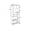 Riiul SLIM LINE must, 77x35xH185 cm