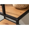 Riiul SLIM LINE metsik tamm / must, 77x35xH185 cm