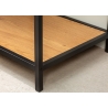 Riiul SLIM LINE metsik tamm / must, 77x35xH185 cm