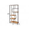 Riiul SLIM LINE metsik tamm / must, 77x35xH185 cm