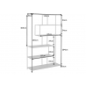 Riiul SLIM LINE must, 114x35xH185 cm