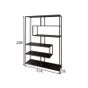 Riiul SLIM LINE must, 114x35xH185 cm