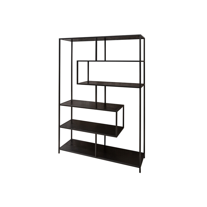 Riiul SLIM LINE must, 114x35xH185 cm