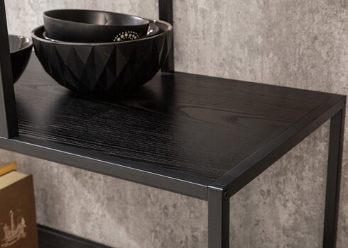 Riiul SLIM LINE must, 114x35xH185 cm