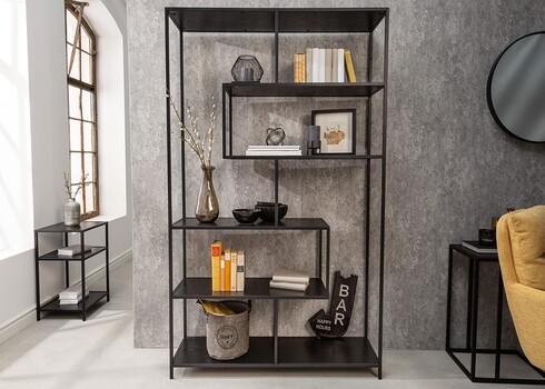 Riiul SLIM LINE must, 114x35xH185 cm