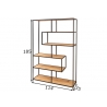 Riiul SLIM LINEmetsik tamm / must, 114x35xH185 cm