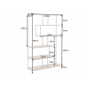 Riiul SLIM LINEmetsik tamm / must, 114x35xH185 cm