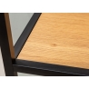Riiul SLIM LINE metsik tamm / must, 135x35xH185 cm