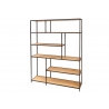 Riiul SLIM LINE metsik tamm / must, 135x35xH185 cm