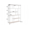 Riiul SLIM LINE metsik tamm / must, 135x35xH185 cm