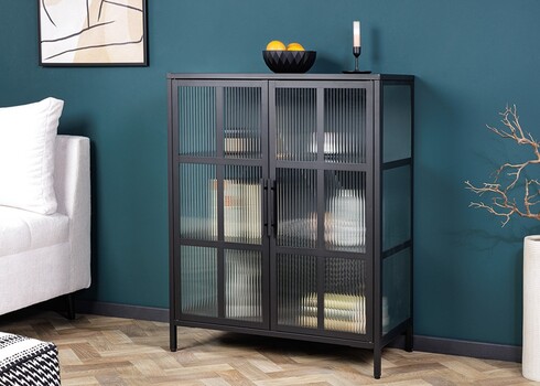 Vitriinkapp DURA must, 80x40xH102 cm