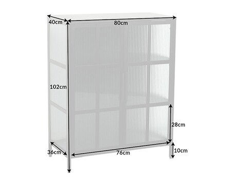 Vitriinkapp DURA must, 80x40xH102 cm