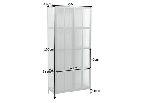 Vitriinkapp DURA must, 80x40xH180 cm