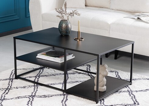 Diivanilaud DURA must, 100x60xH45 cm