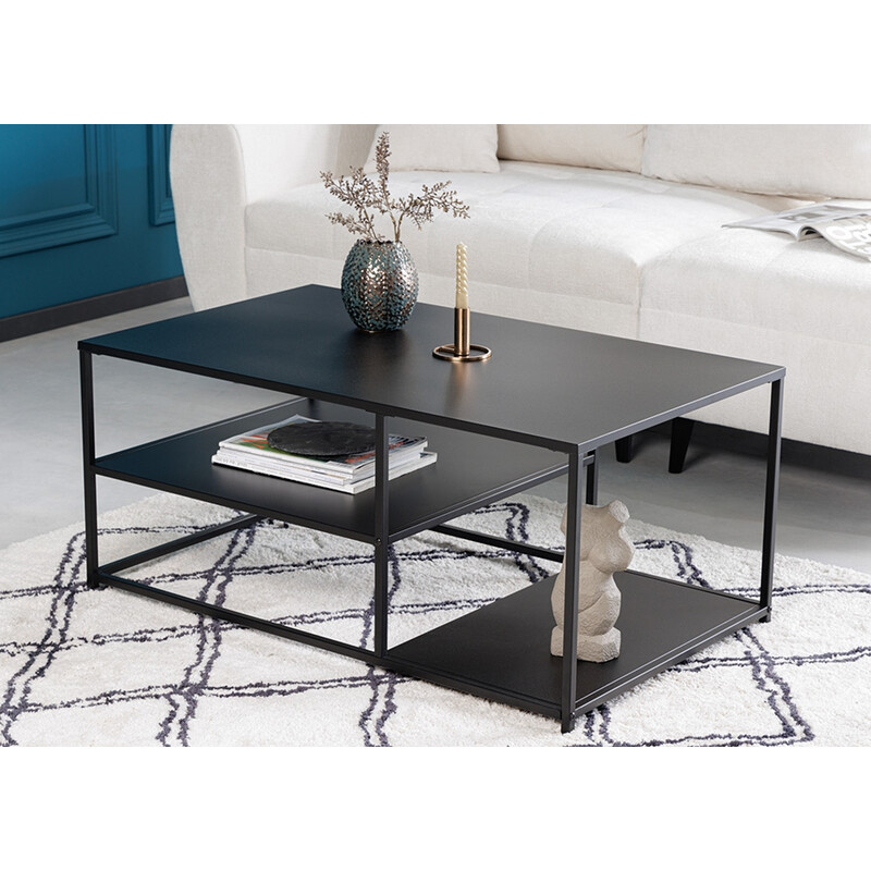 Diivanilaud DURA must, 100x60xH45 cm