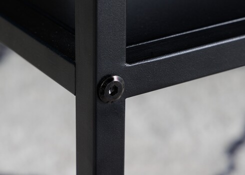 Diivanilaud DURA must metall, 70x70xH40 cm