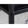 Diivanilaud DURA must metall, 70x70xH40 cm