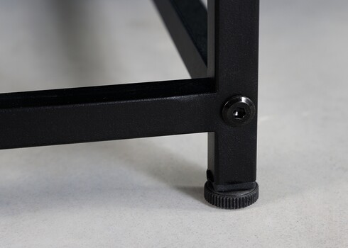 Diivanilaud DURA must metall, 70x70xH40 cm