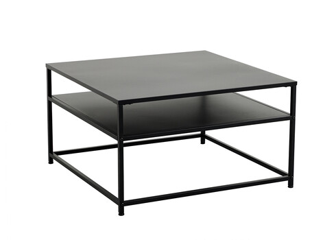 Diivanilaud DURA must metall, 70x70xH40 cm