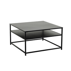 Diivanilaud DURA must metall, 70x70xH40 cm