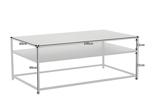 Diivanilaud DURA must, 100x60xH40 cm