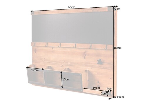 Seinariiul HERITAGE kuusk, 80x11xH60 cm