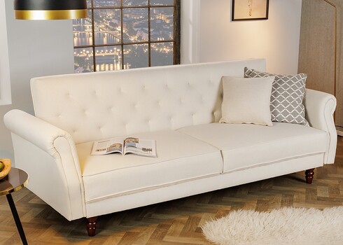 Diivanvoodi MAISON BELLE valge, 220x95xH88 cm