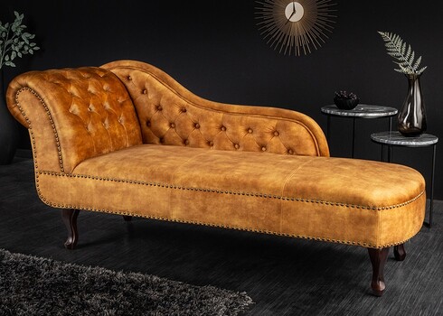 Lamamisdiivan CHESTERFIELD kollane, 170x61xH79 cm