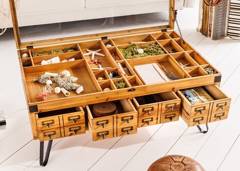 Diivanilaud SEVEN SEAS kuusk / must, 100x60xH45 cm