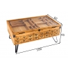Diivanilaud SEVEN SEAS kuusk / must, 100x60xH45 cm